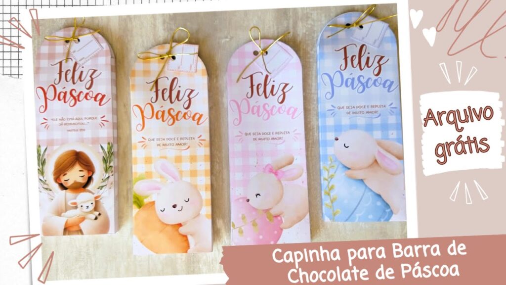 Capinha para Barra de Chocolate de Páscoa