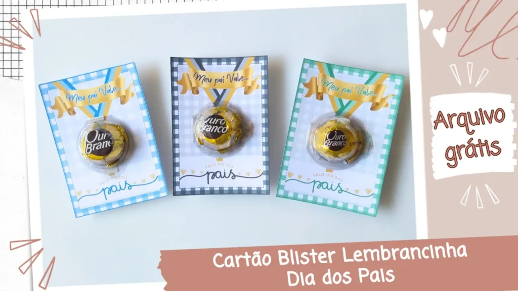 Cartão Porta Blister de Dia dos Pais
