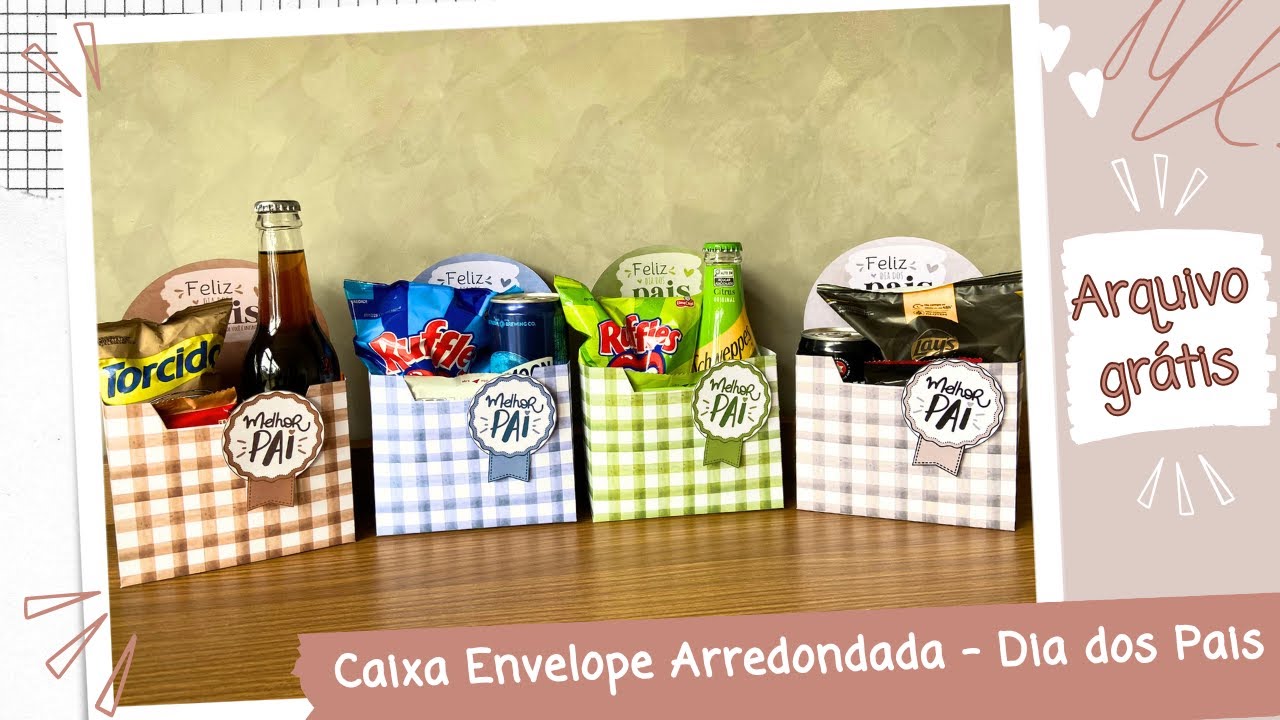 Caixa Envelope Arredondada de Dia dos Pais