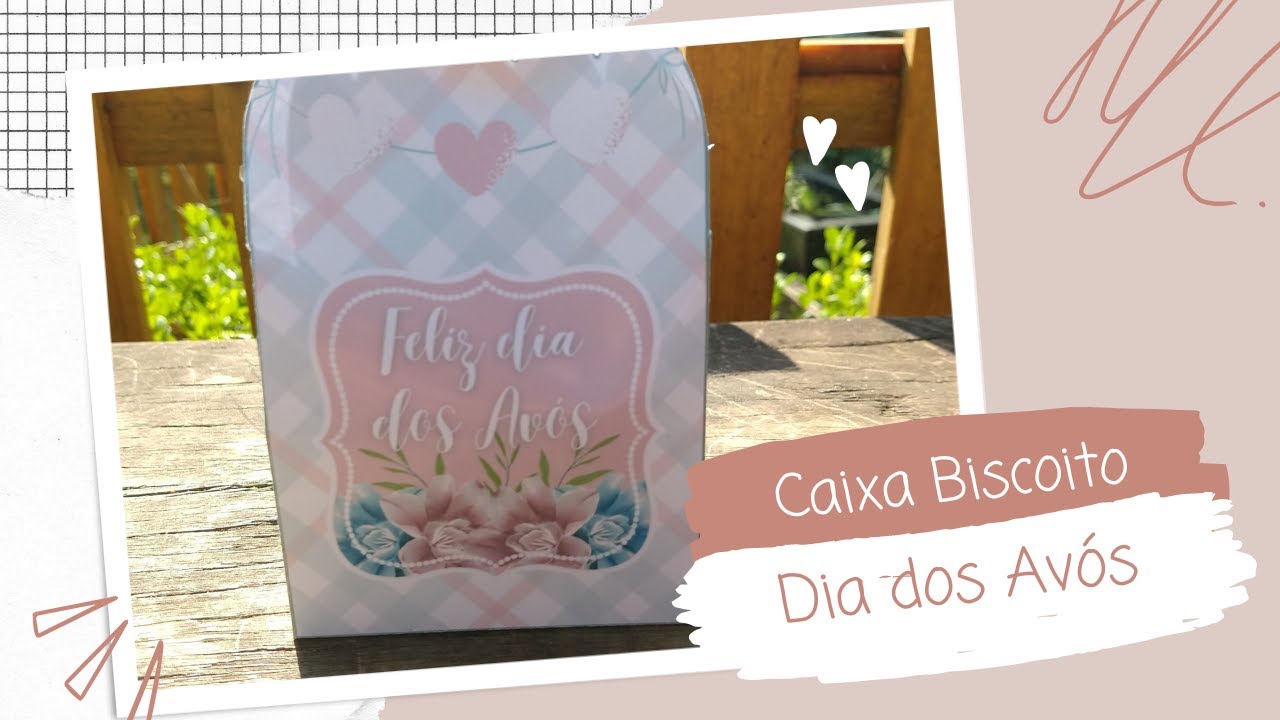 Caixa Biscoito para Lembrancinha de Dia dos Avós